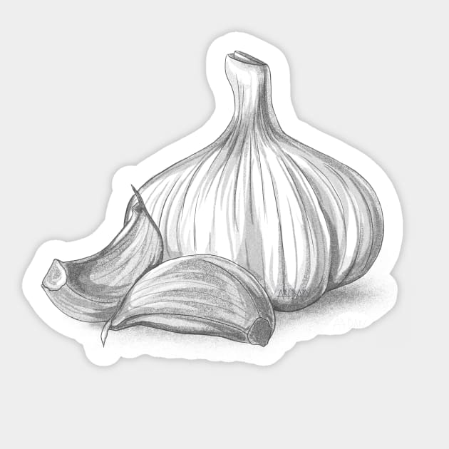 Garlic Sticker by ArtDary